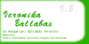 veronika ballabas business card